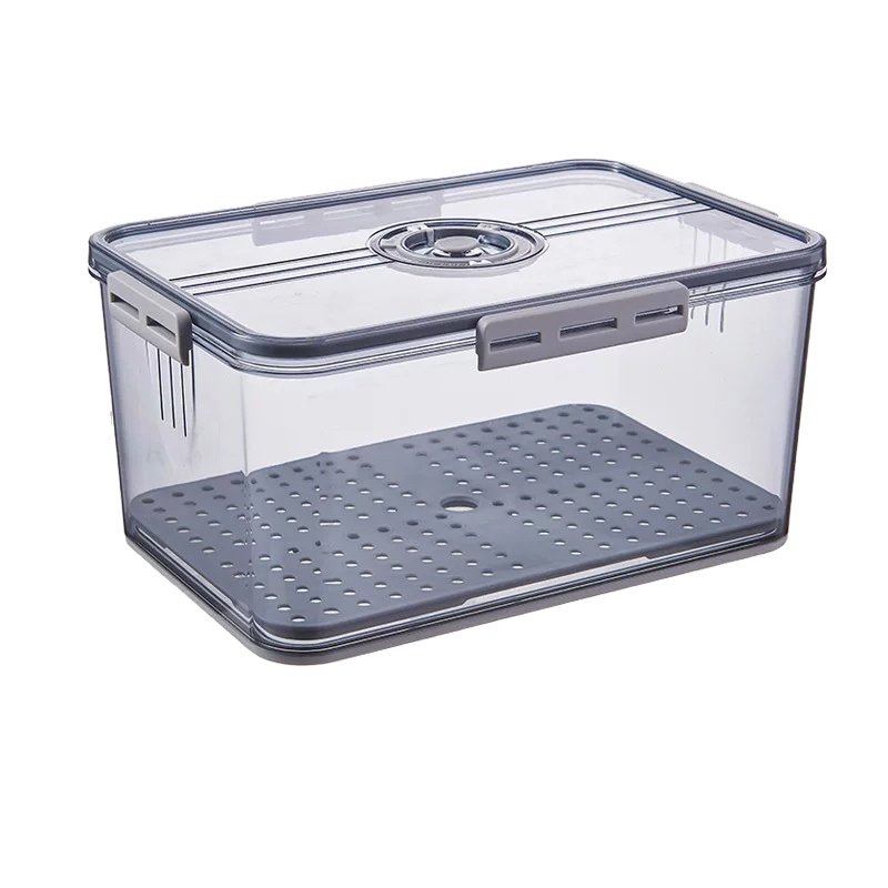 New transparent PET plastic kitchen fruit and vegetable airtight food storage food storage box refrigerator storage box