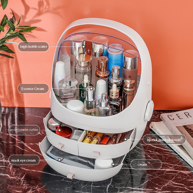 Yikeyou Plastic Makeup Storage Box Brush Lipstick Mask acrylic Storage Beauty Cosmetic Box For Jewelry Makeup Organizer