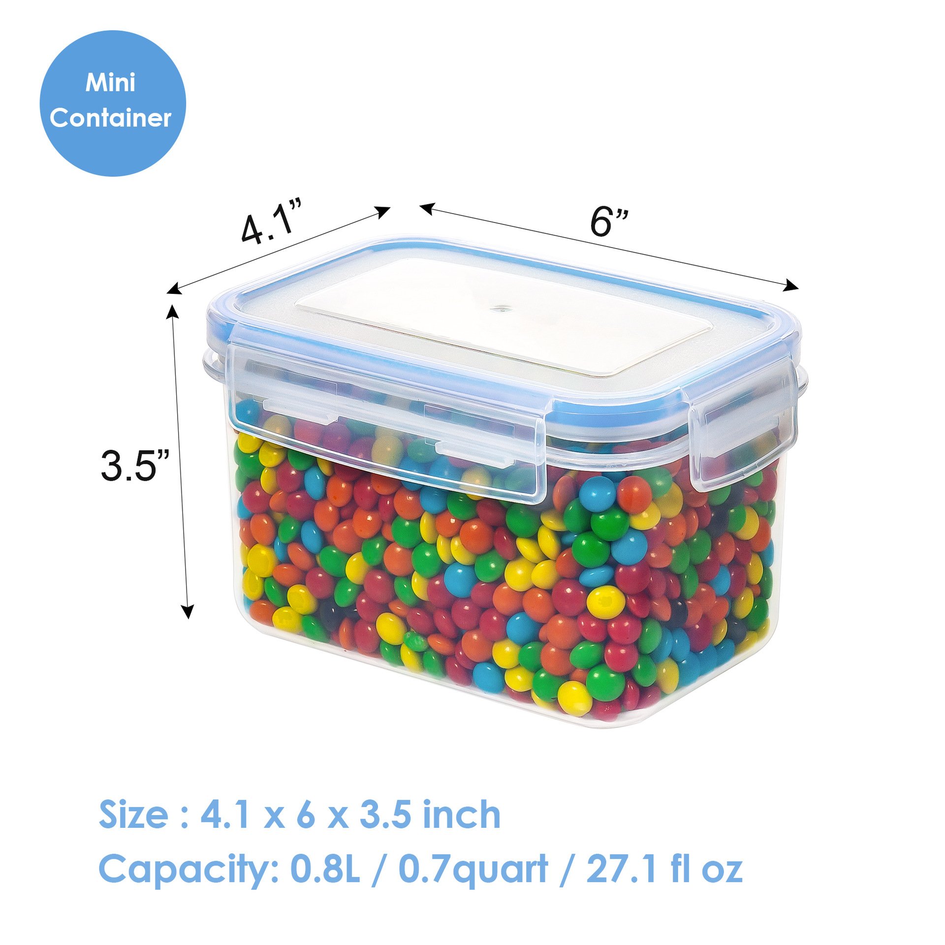 IKITCHEN Pantry Organizers 2-4piece Airtight Cereal Container Box Plastic Food Storage Containers Sets For Sugar Flour Dry Food