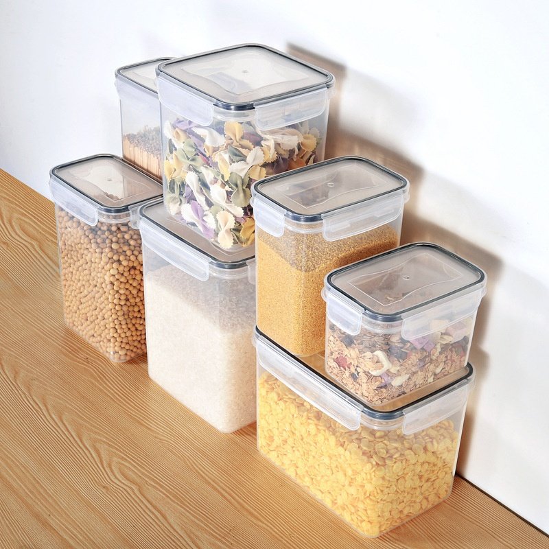Smart Sealed 0.24L Clear Rectangular Polypropylene Container Food Storage Box with Leak Proof Snap On Lid Kitchen Accessories