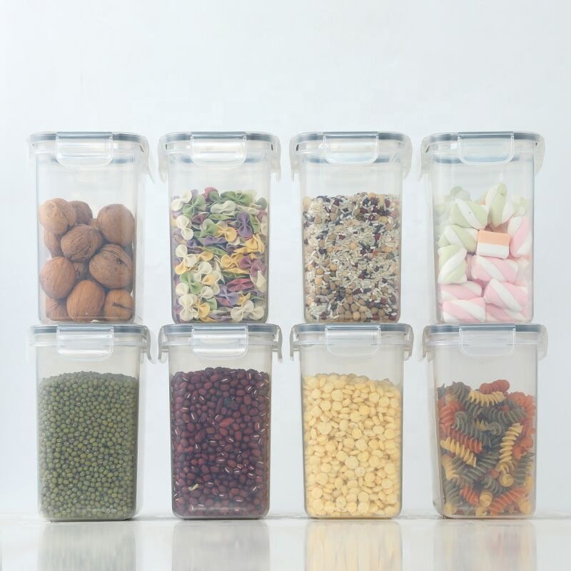Smart Sealed 0.24L Clear Rectangular Polypropylene Container Food Storage Box with Leak Proof Snap On Lid Kitchen Accessories