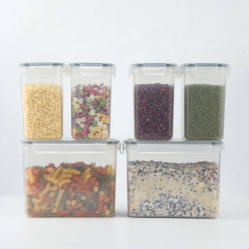 Smart Sealed 0.24L Clear Rectangular Polypropylene Container Food Storage Box with Leak Proof Snap On Lid Kitchen Accessories