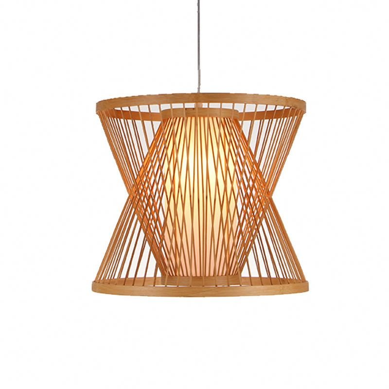 New Model 4-Tier Rattan Bamboo House Decor Rack for Shelf Organizer Coffee Household with New Lampshade Design Cheap Price