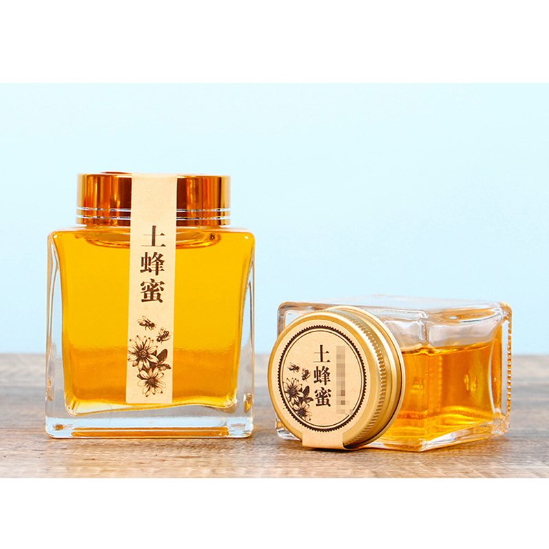 Wholesale High Quality Glass Honey Container Honey Storage Bottle Glass Honey Jar