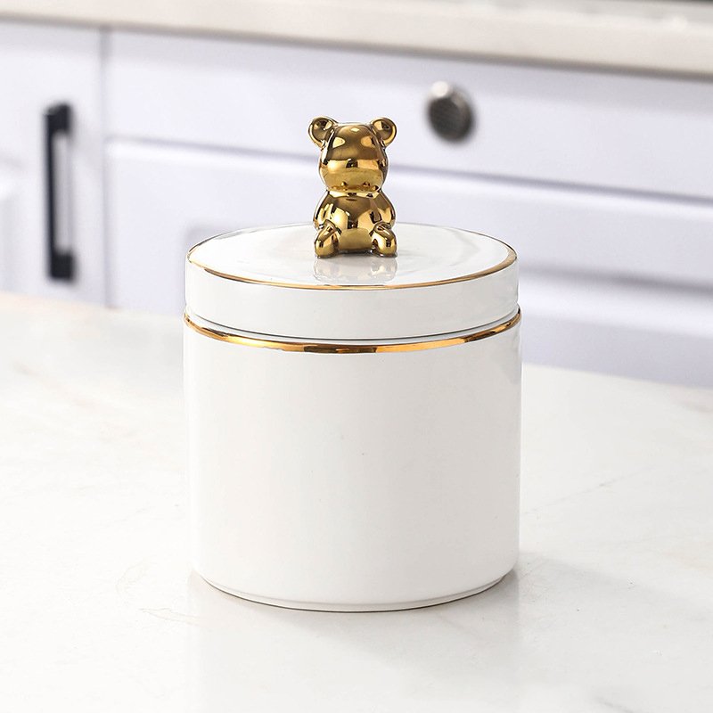 Antique Design Metal Galvanized Storage Container Vintage Style Storage Box Black Canister And Deer Design Lid Handmade Style