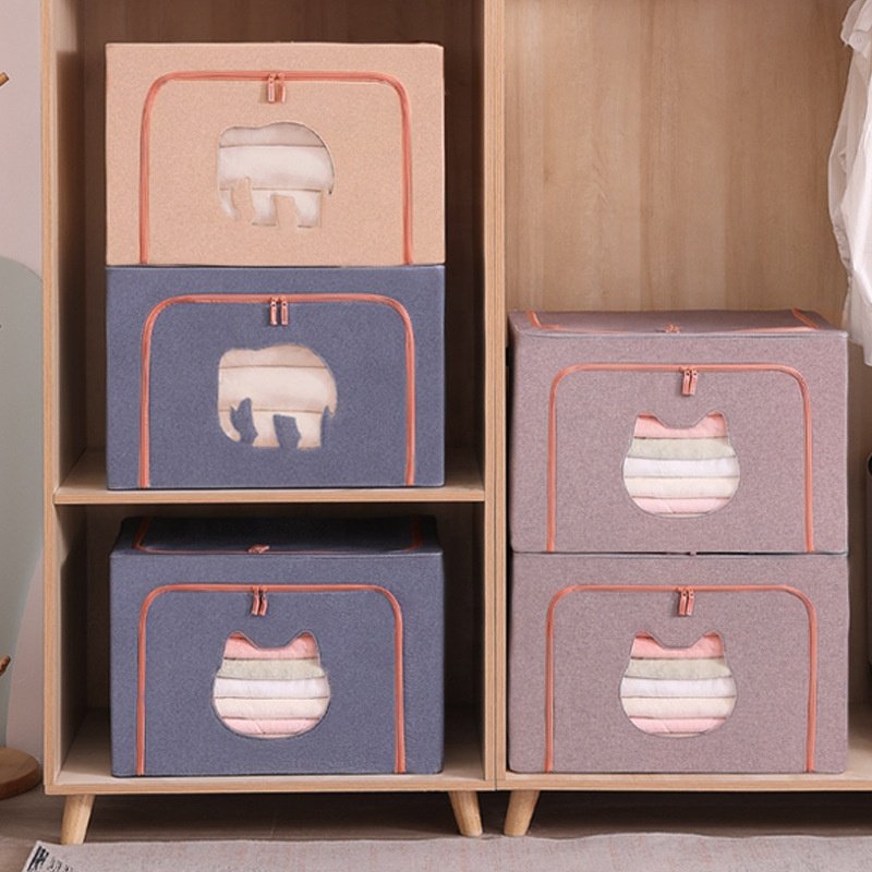 Drawer type storage box Household wardrobe clothing storage artefact cationic foldable storage basket Bedroom organizer