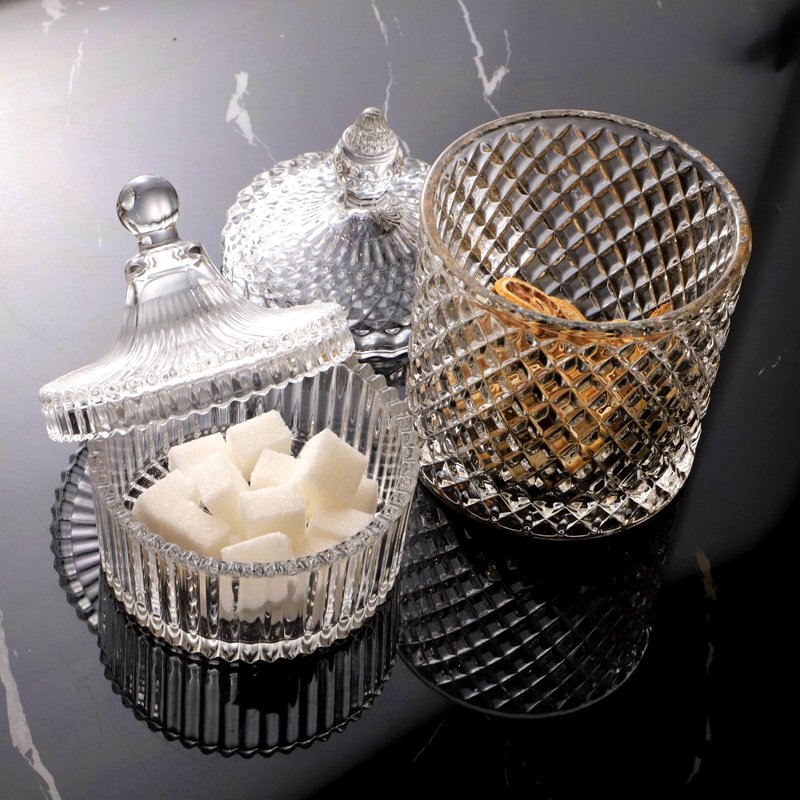 Kitchen Storage Can Glass Jars Sealed Cans with Cover Food Storage Bottles Spice Jars Candy can