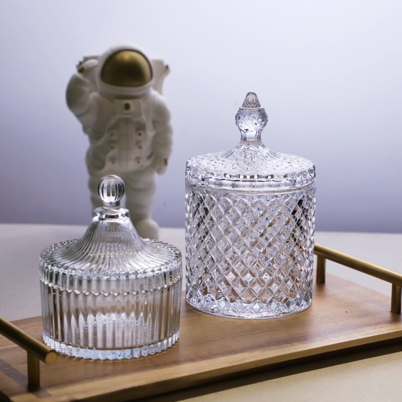 Kitchen Storage Can Glass Jars Sealed Cans with Cover Food Storage Bottles Spice Jars Candy can