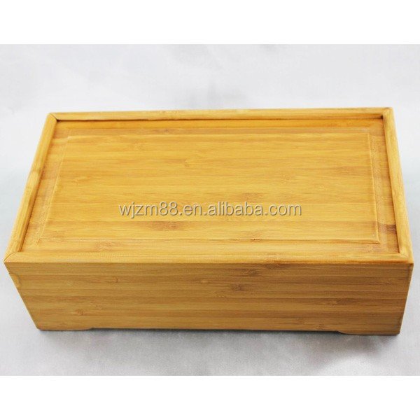 wholesale bamboo box with pull cover bamboo storage box with removable lid bamboo box for kitchen