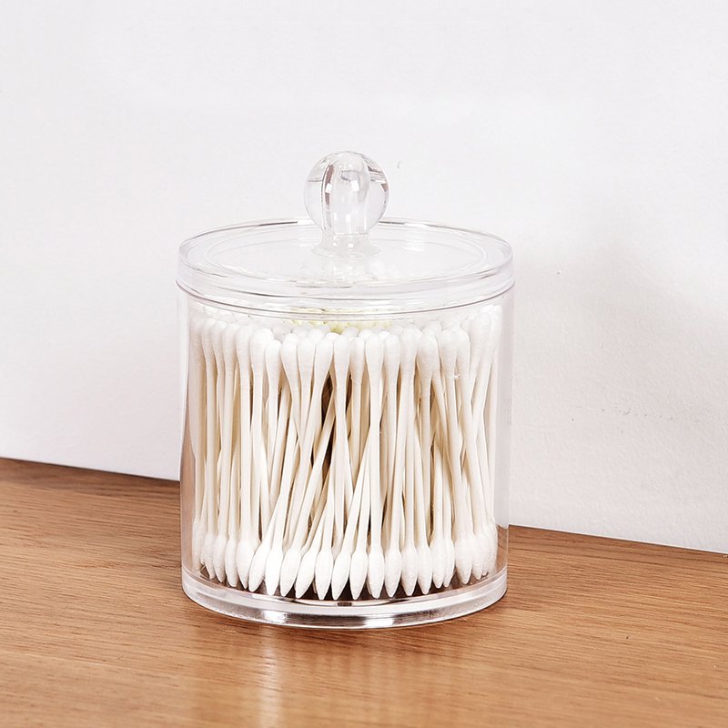 Plastic Crystal Cosmetic Organizer Small Round Makeup Storage Box