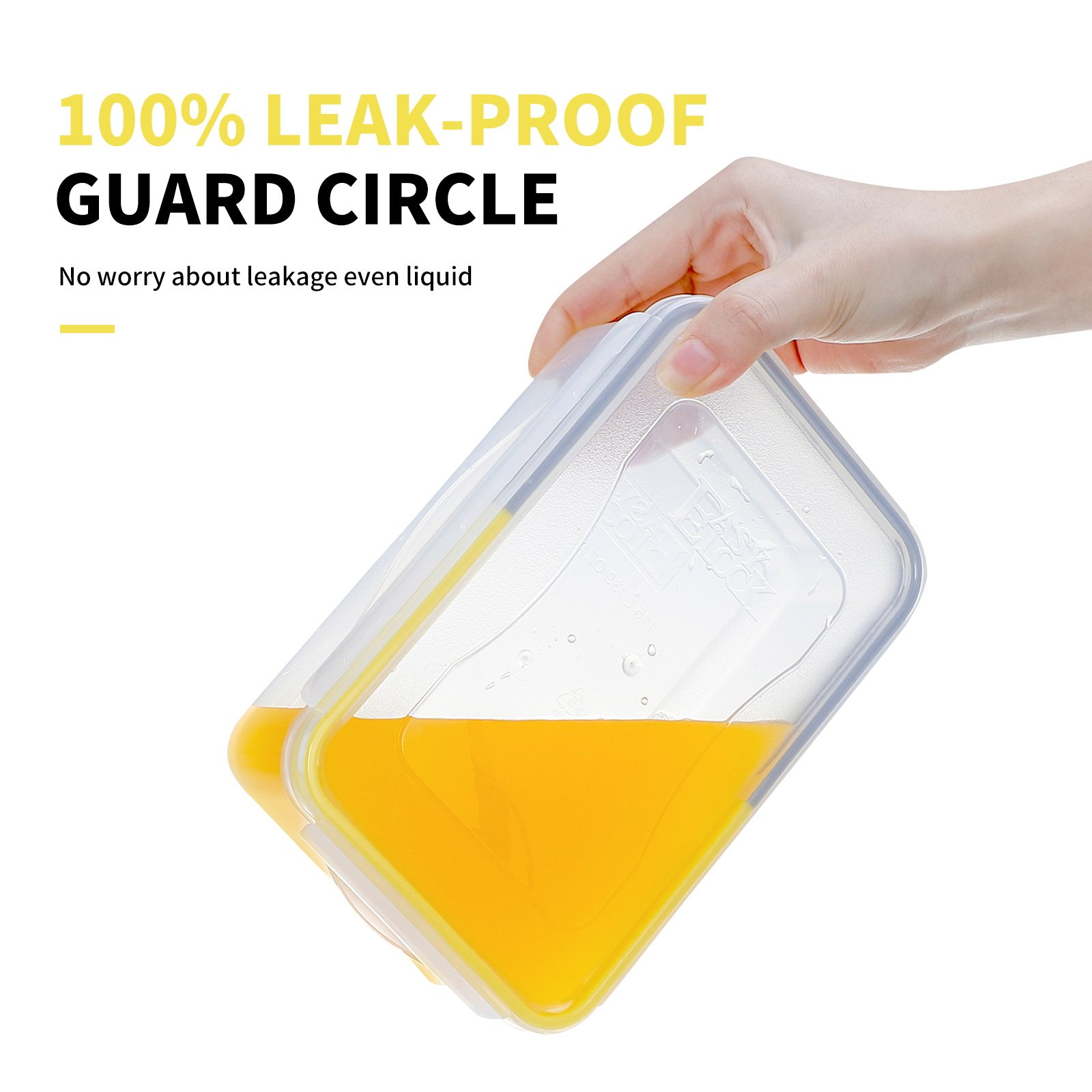 Custom PP Food Grade Tamper Proof Fruit Fridge Preparation Plastic Fresh Keeping Box Freezer Containers For Food Storage