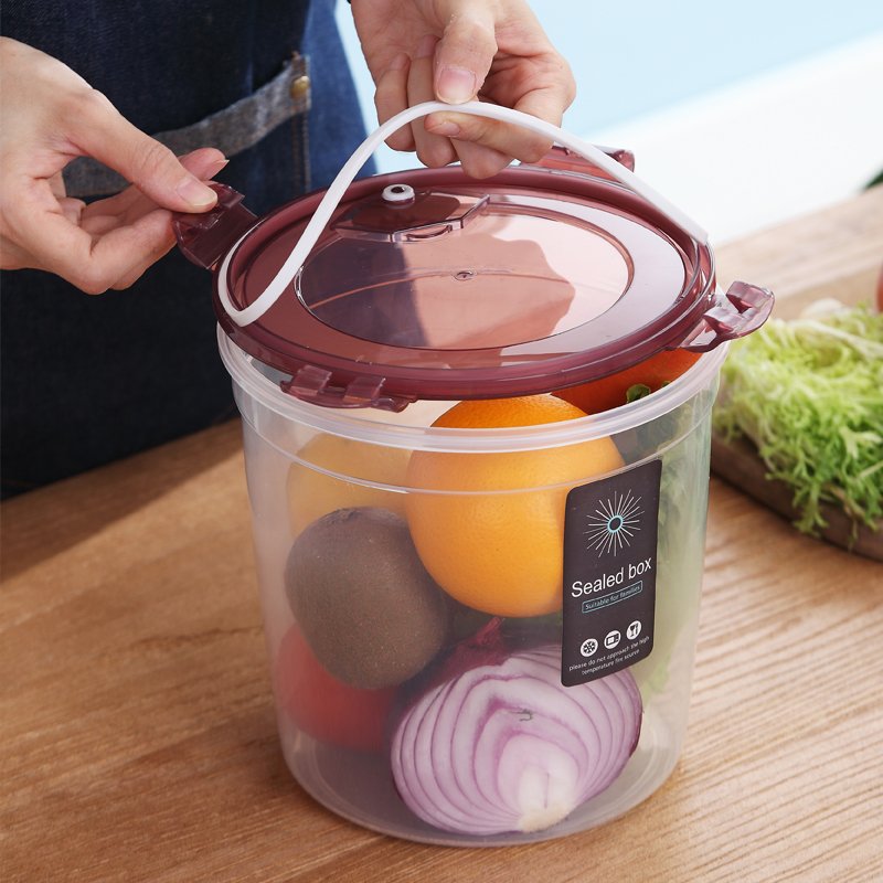 Kitchen pantry organizer grain cereal jar storage box crisper set dried fruit canister round plastic airtight food container