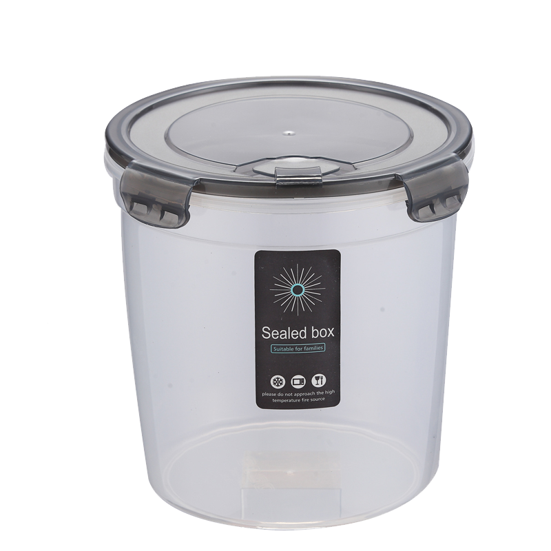Kitchen pantry organizer grain cereal jar storage box crisper set dried fruit canister round plastic airtight food container