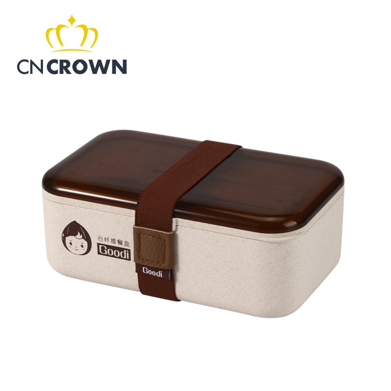 New Design 1000Ml Cartoon Character Simple wheat Lunch Box For Kids rice husk lunch box food storage container