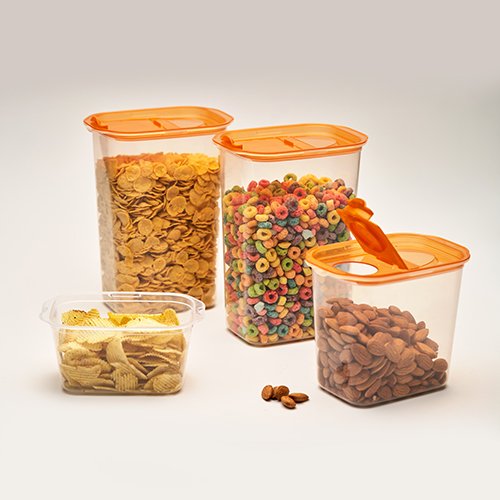 Good Quality household BPA Free Rectangular Cereal Storage airtight 1400ml container plastic food storage