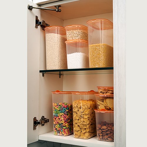 Good Quality household BPA Free Rectangular Cereal Storage airtight 1400ml container plastic food storage