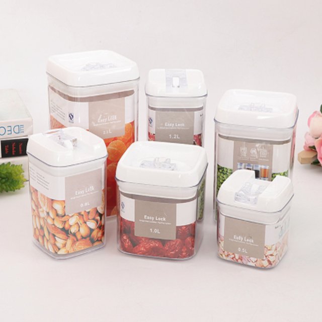 Food Storage Box Sets BPA Free Rectangle Plastic Food Storage Container Set Refrigerator Storage Bins Useful Box