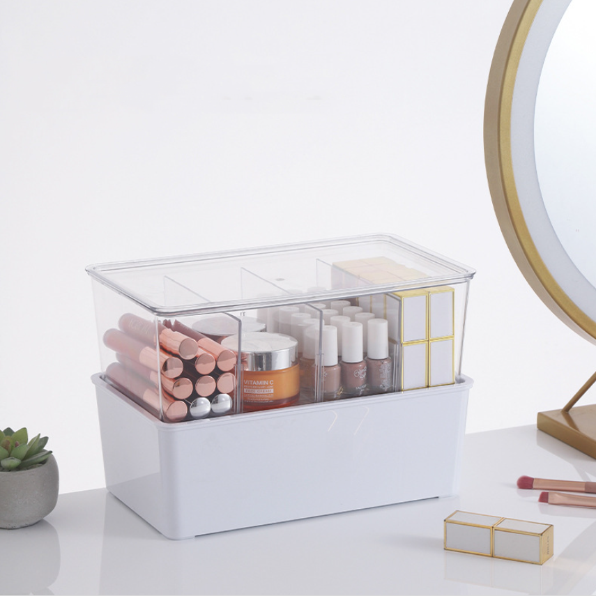Stackable Fridge Snacks Drink Storage Box Clear Refrigerator Food Container Fridge Organizer With Divider