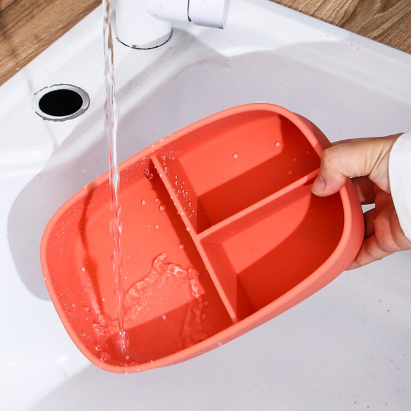 REFINE New Design Silicone Food Container Heat Resistant Non-stick Food Grade Silicone Lunch Bento Box compartment lunch box