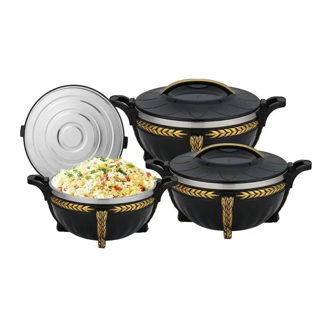 Fast Shipping Food Warmer Container Screw Thread 3L+7L+10L 3 Pcs Set Stainless Steel Food Storage & Container