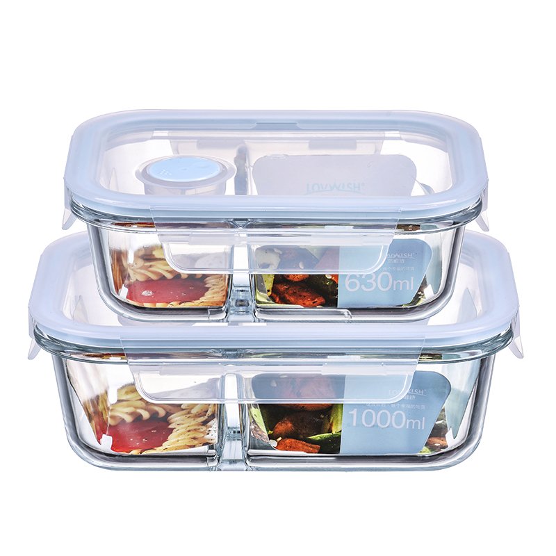 LOVWISH Glass Container Home Use High Borosilicate Glass Food Storage 3 Pcs Food Container Set With Airtight Lid
