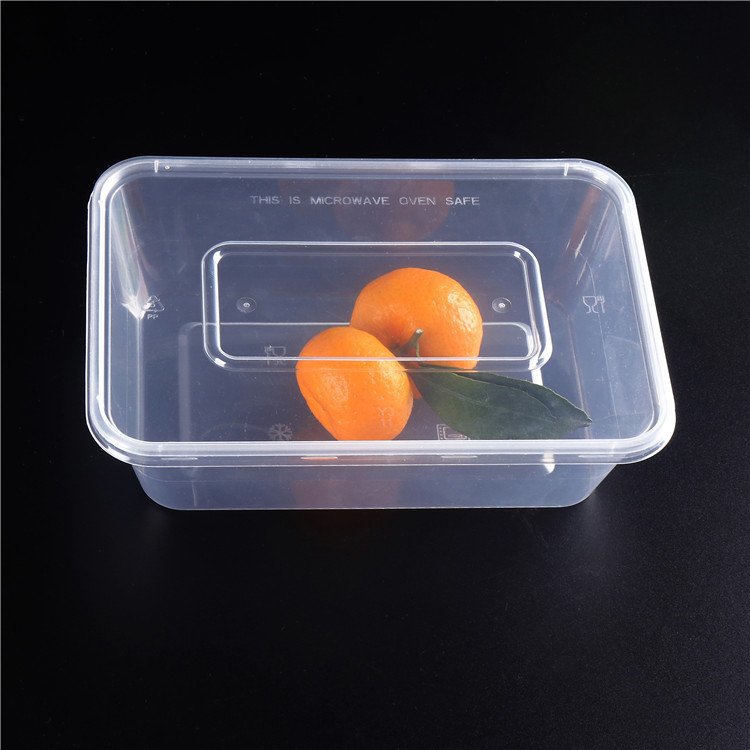 Custom Food Container 750ml Square Lunch Box,storage Boxes Clear Rectangular Microwave Plastic Take Away Food Container Modern