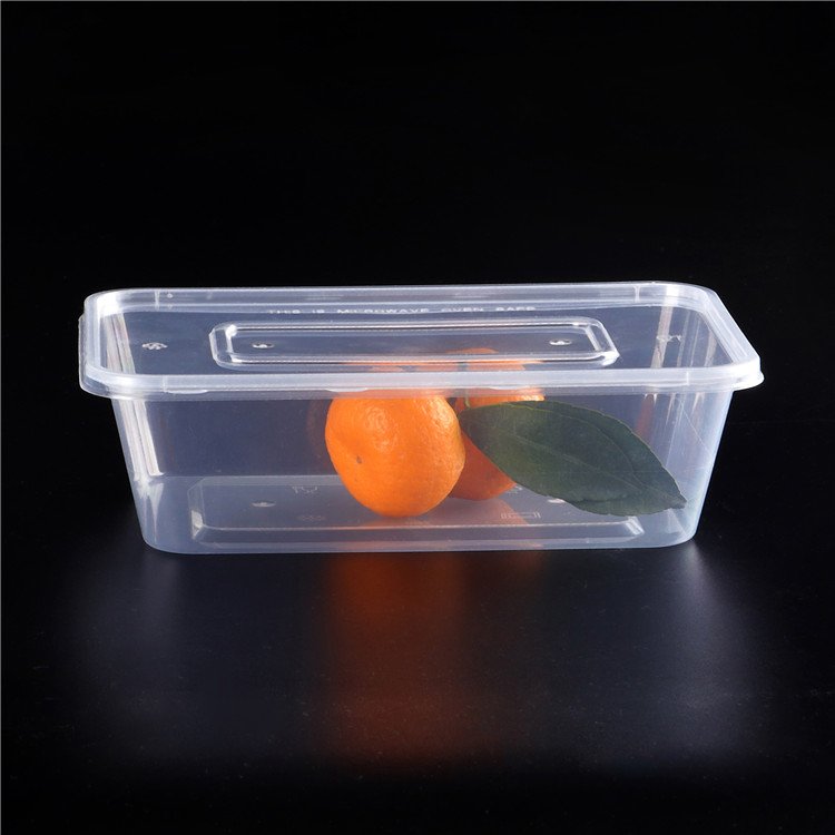 Custom Food Container 750ml Square Lunch Box,storage Boxes Clear Rectangular Microwave Plastic Take Away Food Container Modern