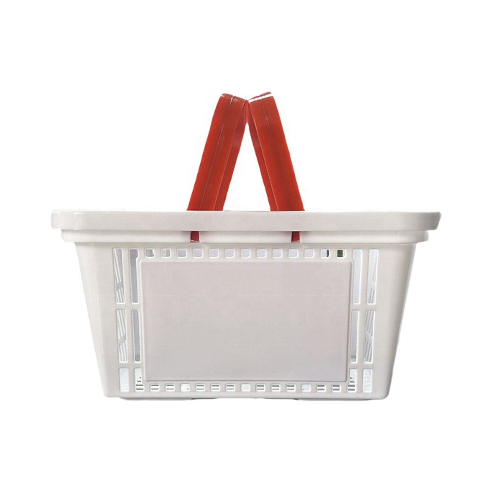 Crate with Handles Custom Plastic Basket Organizing Storage for Kitchen Bathroom Car Shopping Basket Medicine Milk Storage