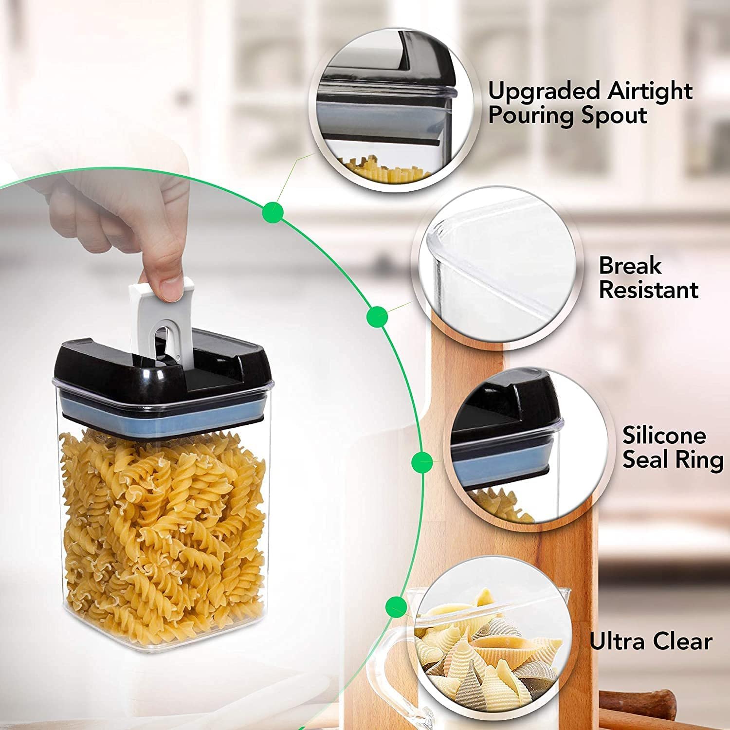 2022 Hot sale plastic dry multigrain grain sealed jar kitchen storage container food storage boxes set