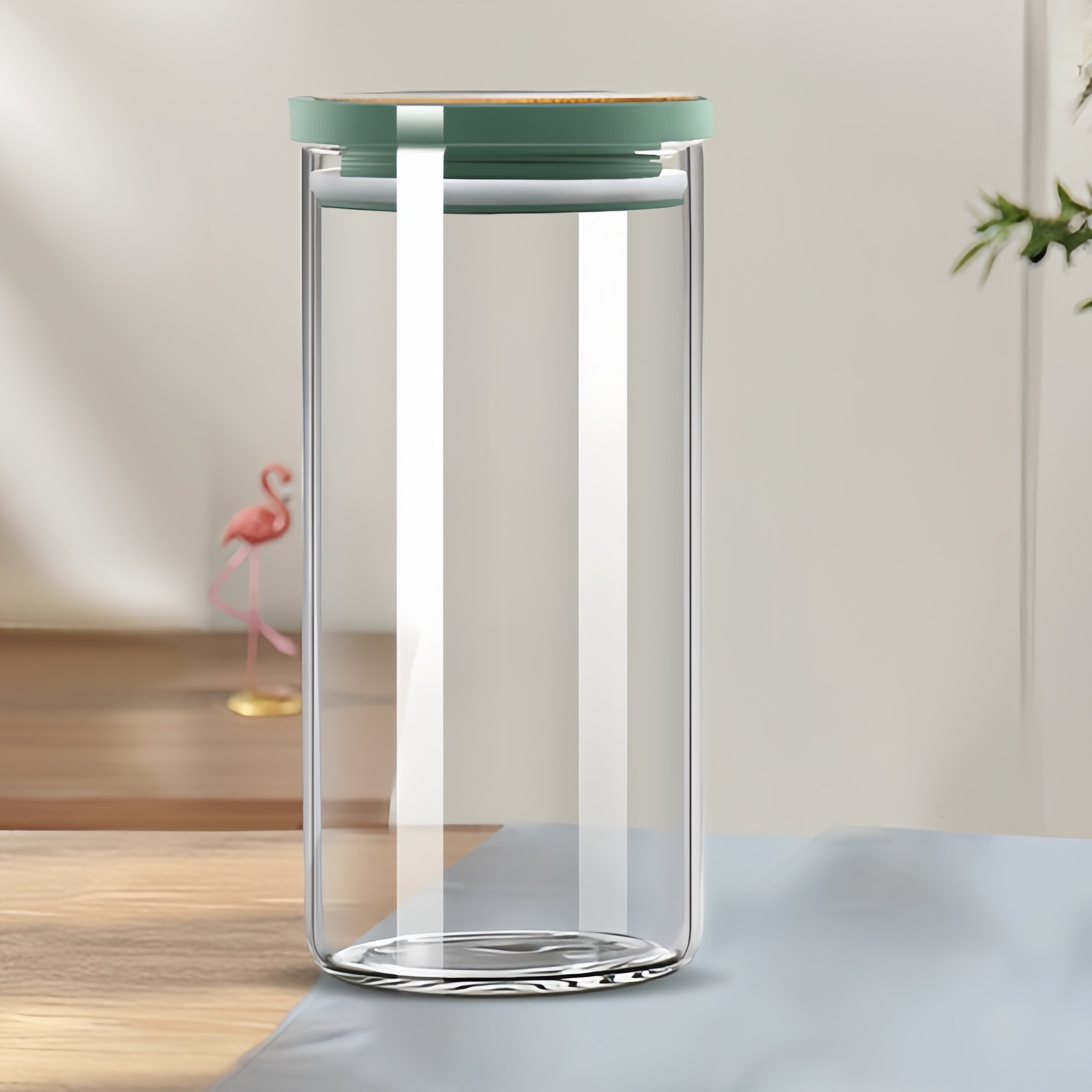 1200ml Large Glass Kitchen Food Storage Airtight Vacuum Jars Bottle Canister with lid