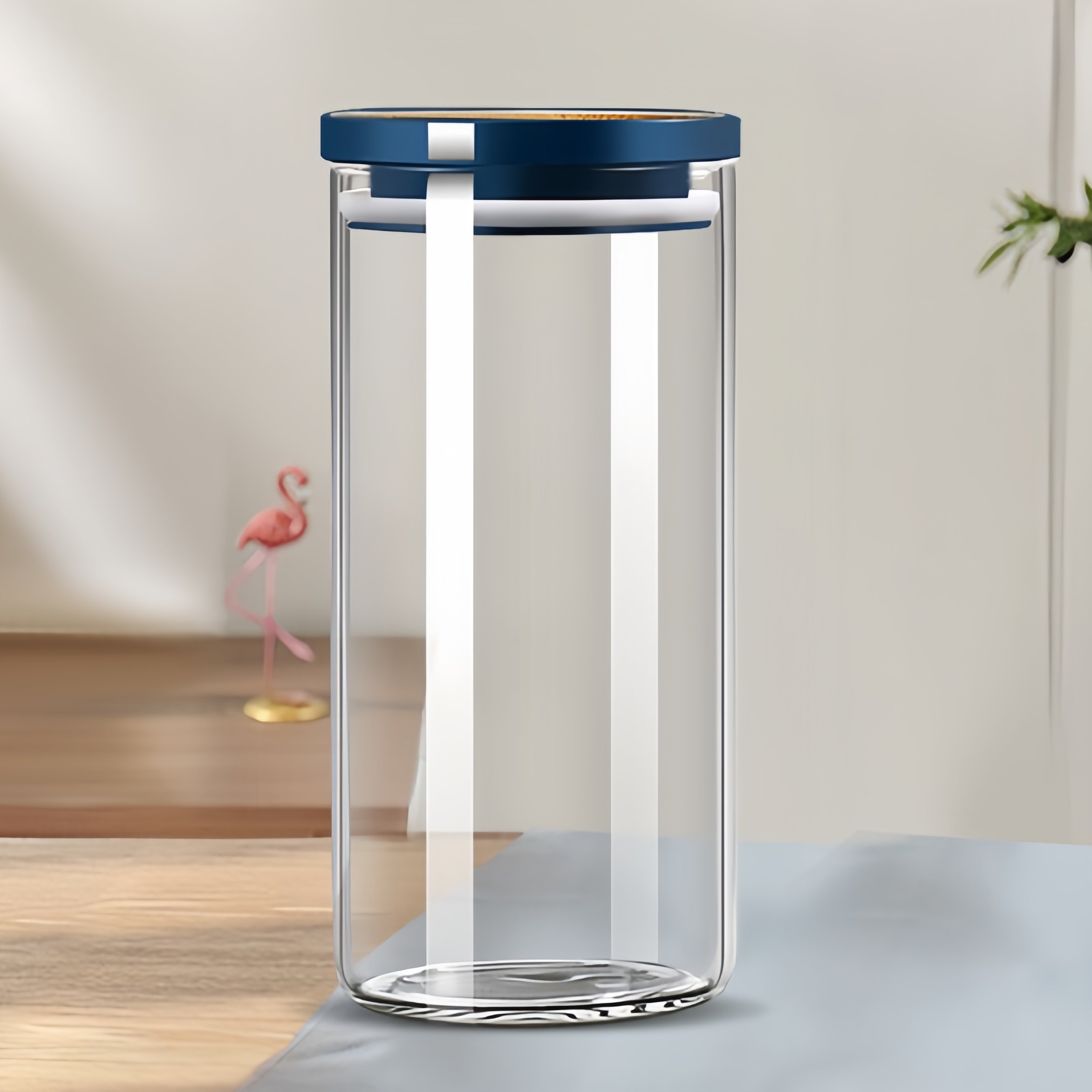 1200ml Large Glass Kitchen Food Storage Airtight Vacuum Jars Bottle Canister with lid