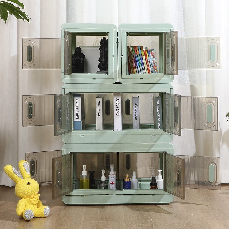 Plastic Foldable Stackable Wardrobe Closet Storage Bins Collapsable Storage Box With Lid