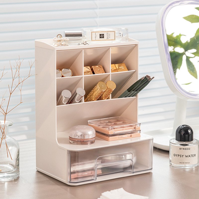 Slant insert storage box desktop drawer pencil holder home cosmetics storage rack student dormitory multifunctional storage box