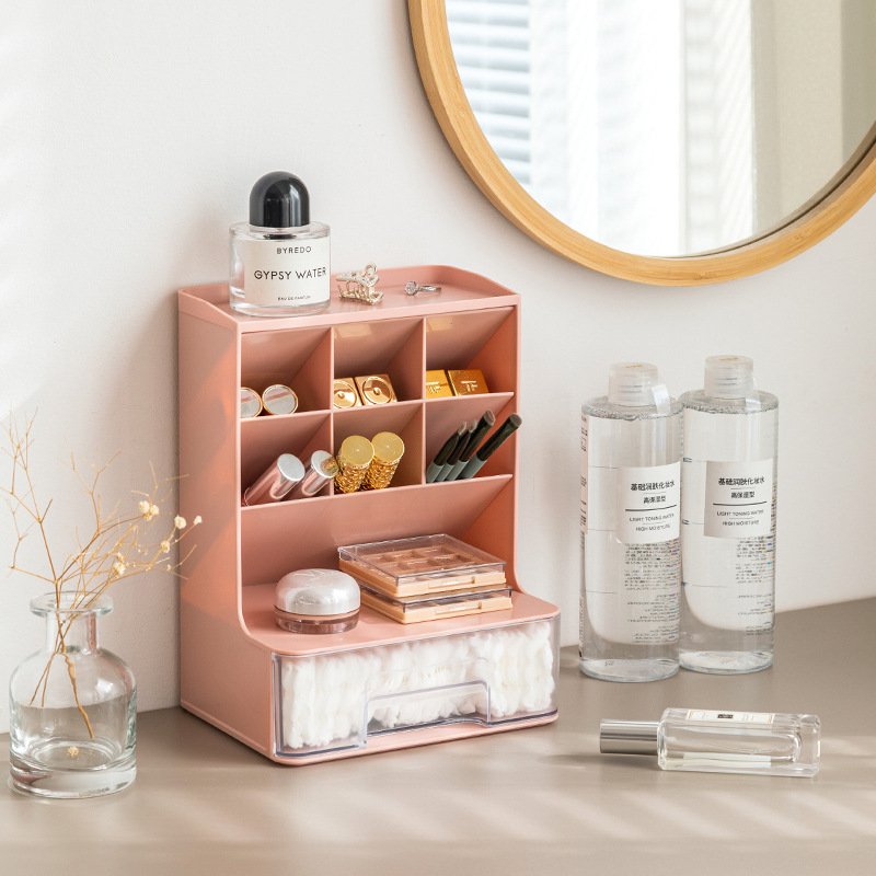 Slant insert storage box desktop drawer pencil holder home cosmetics storage rack student dormitory multifunctional storage box