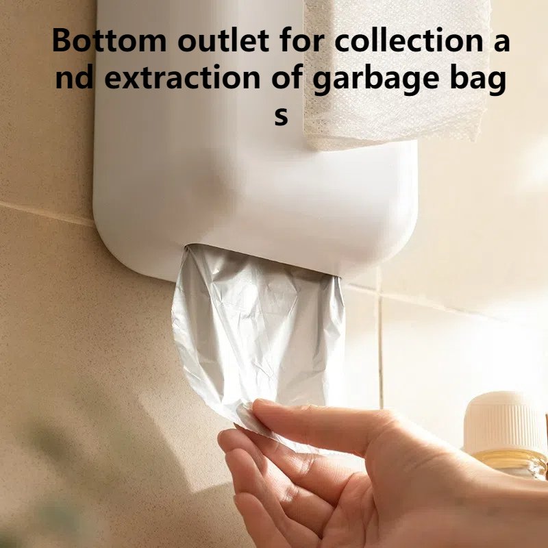 Japanese Simple Multi-Functional Wall-Mounted Tissue Box Punch-Free Paper Storage Plastic Box for Kitchen Household Use
