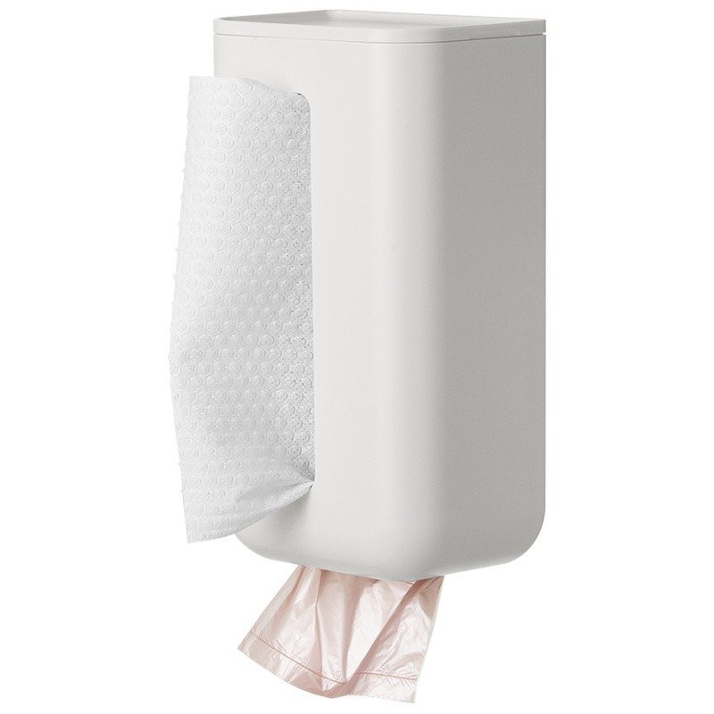 Japanese Simple Multi-Functional Wall-Mounted Tissue Box Punch-Free Paper Storage Plastic Box for Kitchen Household Use