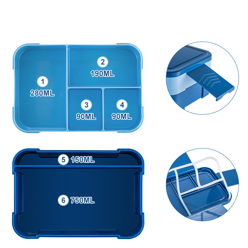 Wholesale Children's Student Lunch Box Customized Office Worker Microwave Heating Sealed Food Storage Containers
