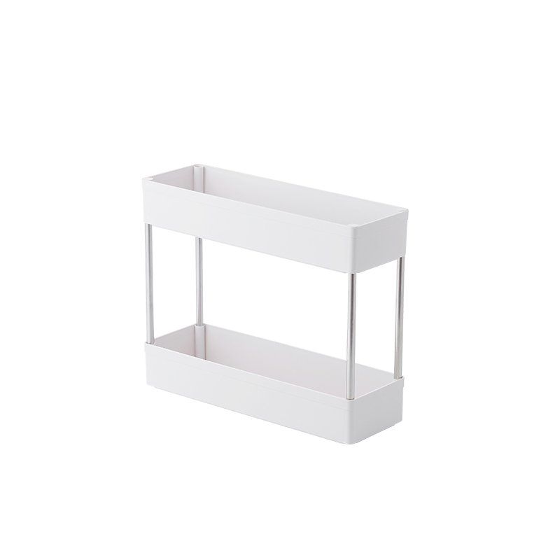 High Quality 4 Tier Slim White Storage Rolling Cart Mobile Plastic Shelving Wheel Storage Rack For Kitchen