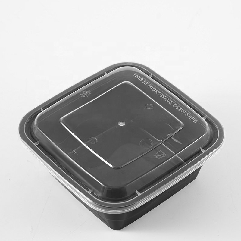 Hot selling disposable square small plastic containers,disposable lunch fast food box with Lid