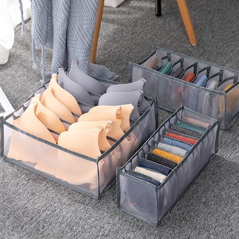 Thickened 2-in-1 storage box for clothing, socks, underwear and ties,Large capacity Collapsible storage box for girls
