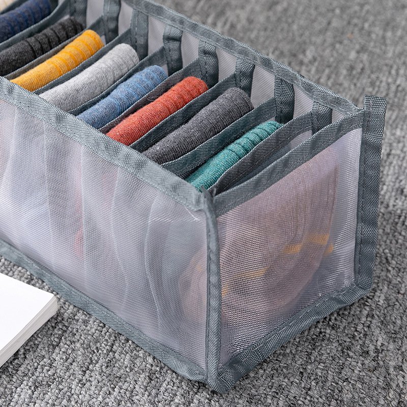 Thickened 2-in-1 storage box for clothing, socks, underwear and ties,Large capacity Collapsible storage box for girls