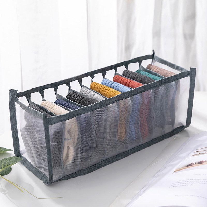 Thickened 2-in-1 storage box for clothing, socks, underwear and ties,Large capacity Collapsible storage box for girls
