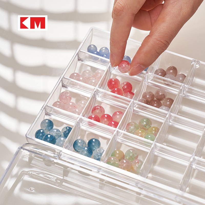 Earrings jewelry storage box Jewelry earrings necklace accessories box multi-cell organizer clear storage box