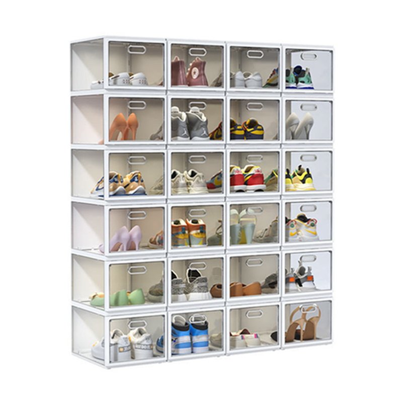 Installation-Free Shoe Box With Custom Logo Space-Saving Folding Shoe Rack Collapsible Dustproof Shoe Storage Box