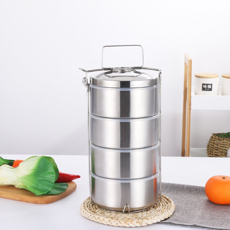 Wholesale Insulated Leakproof Tiffin Carrier Metal Stainless Steel Lunch Box Food Storage Box