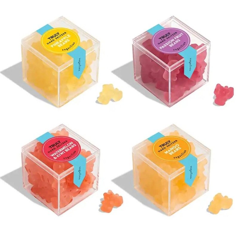 Square Transparent Eco-Friendly Acrylic Candy Storage Box Perspex Organizer for Display Kitchen Gift Wedding Candy Gift Box