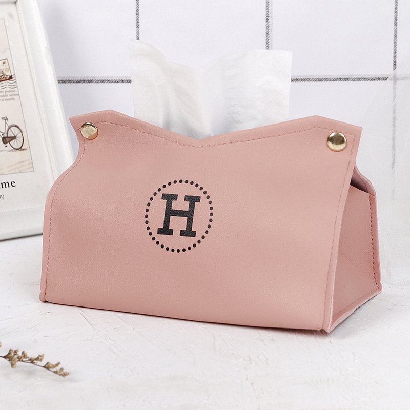 Hot Sale Artificial Leather Storage Box Durable Napkin Paper Holder Home Decoration Waterproof Napkin Container for Office