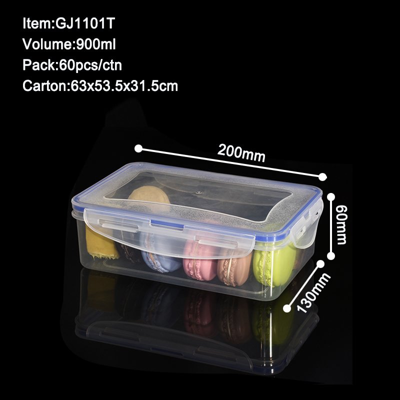wholesale Modern Reusable PP Plastic Rectangular Food Storage Container with Airtight Microwave Lids Set Packaging