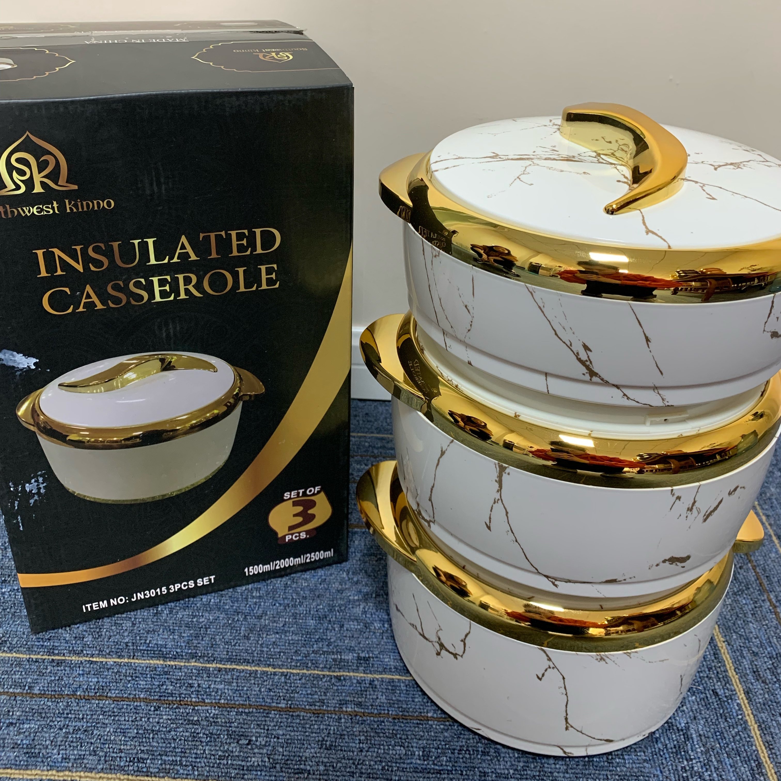 Large Capacity African hot sell Household Thermal Insulated Hot Pot Food Warmer one pcs or 3 pcs set 1.5L 2L 2.5L