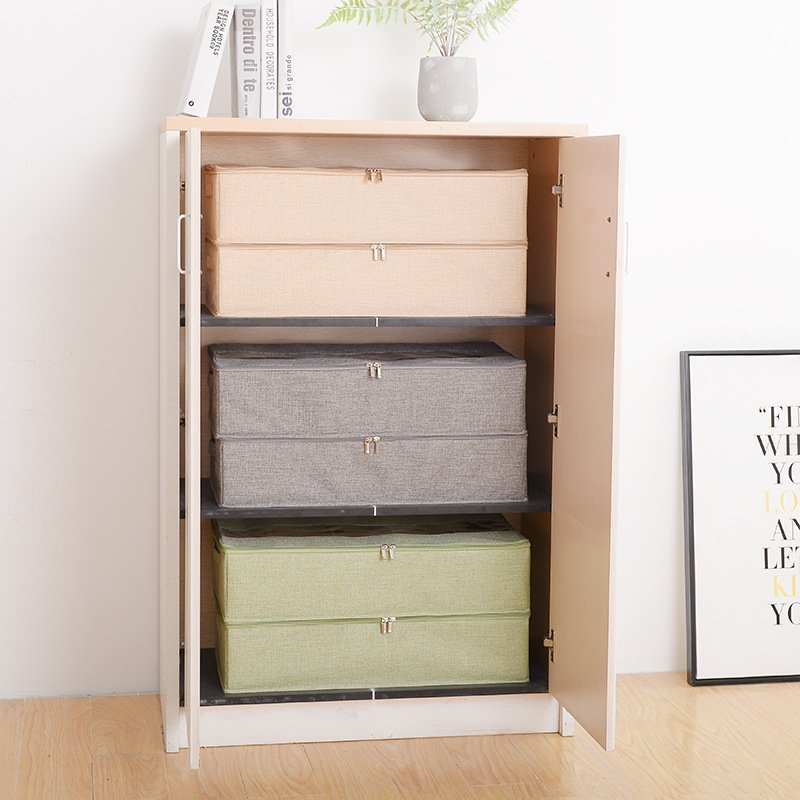 MTS Great Space Saver for Your Closet, Underbed Storage Solution for Kids Men & Women Fabric Shoe Storage Box